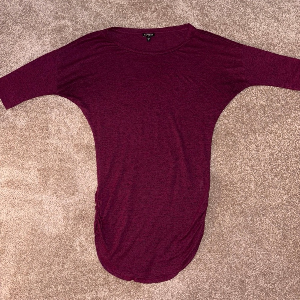 Express red tunic length top